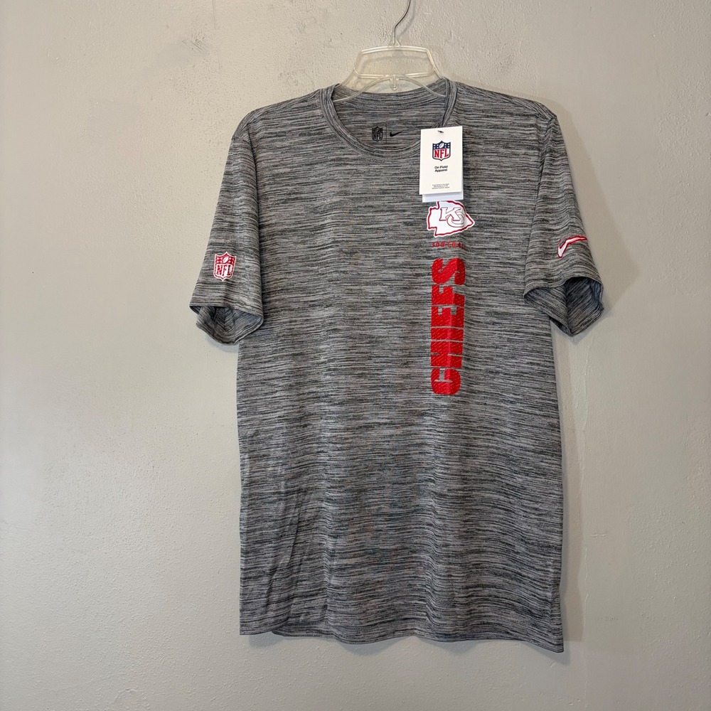 Nike Mens Kansas City Chiefs Dri-FIT T-Shirt Grey Heather FQ7534-063 Medium